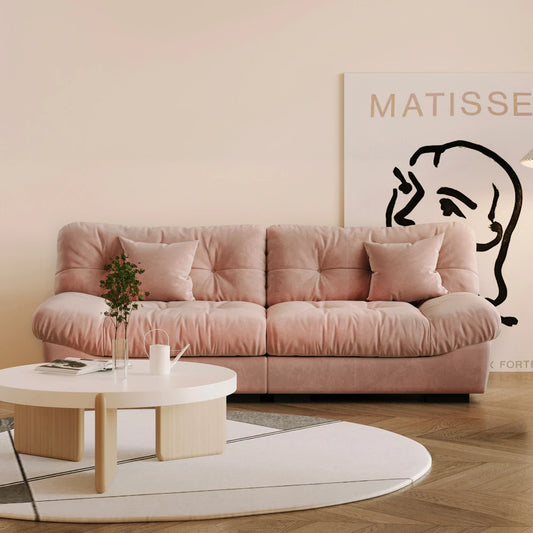 89" Tufted Sofa Cloud Shaped Couch